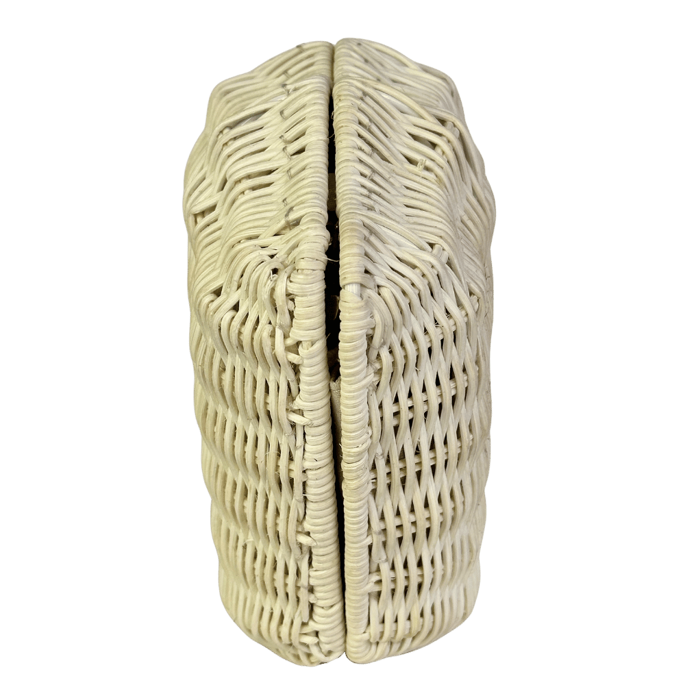 Mint Velvet Cream Structured Shell Clutch Bag With Chain Strap One Size