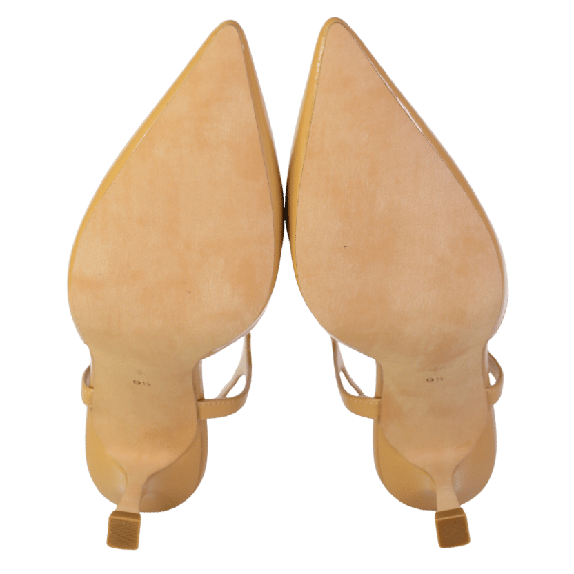 Tuckernuck Beige Margot Tan Leather Heels UK 9.5 EU 42.5 👠