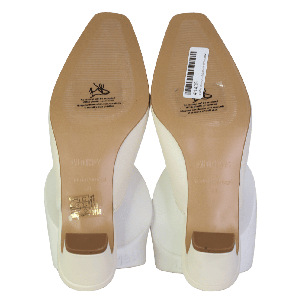 alohas Cream 50mm Amar Mules UK 5 EU 38 👠