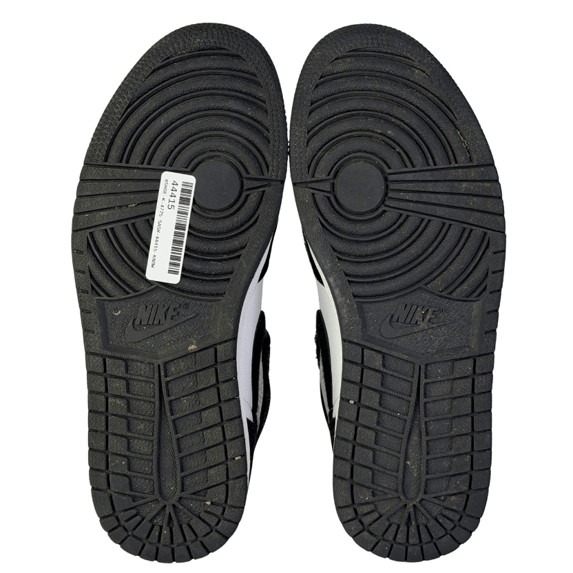 Black Fuzzy Jordan 1 'panda' high top Trainers UK 6 EU 39 👠