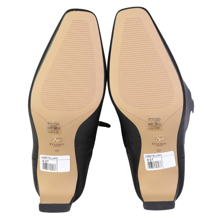 Dune Stellan - Black Square Toe Knee High Boots UK 4 EU 37 👠