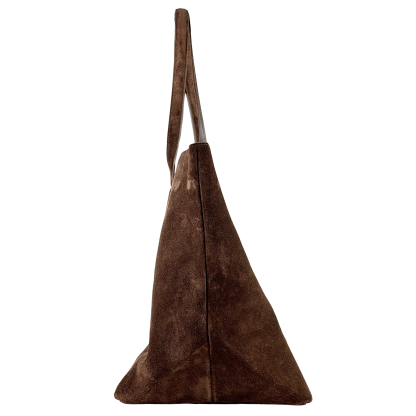 ARMA Large Chocolate Brown Suede Tote Bag