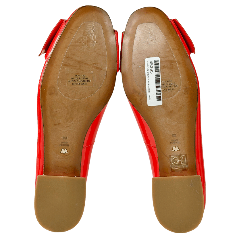 WHISTLES Red Patent Leater Buckle Detail Shoes UK 5 EU 38 👠