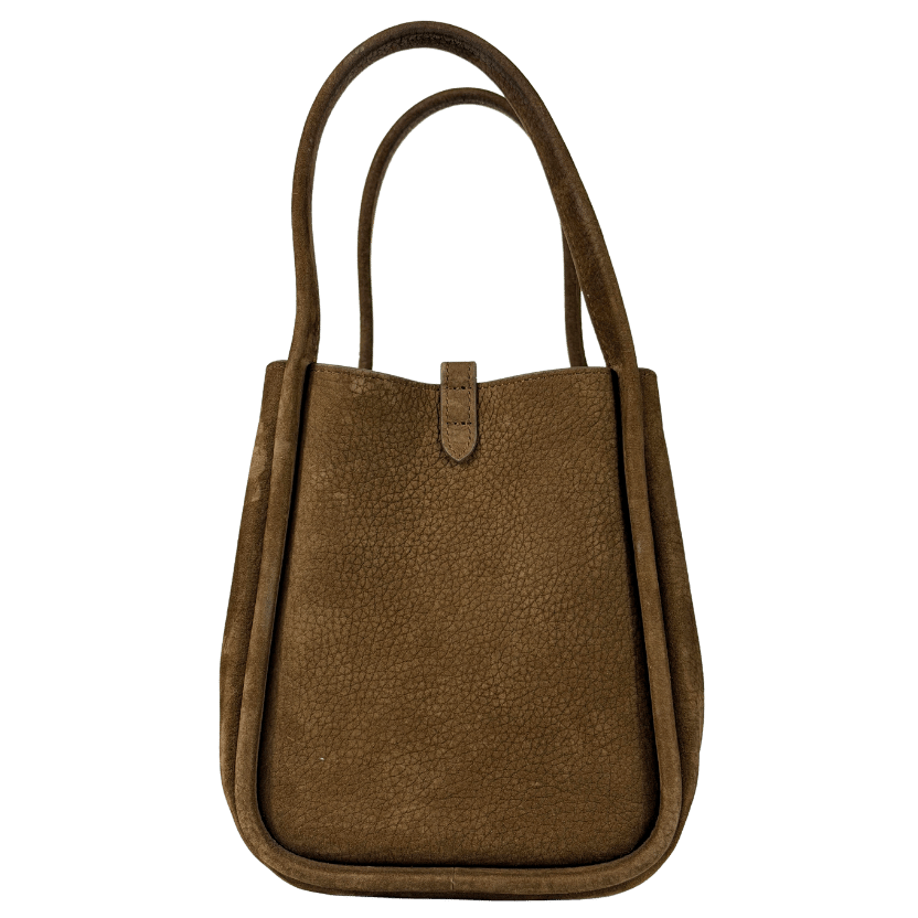 SONGMONT Brown Suede Medium Song Bag With Peace Beads Charm - Agarwood One Size