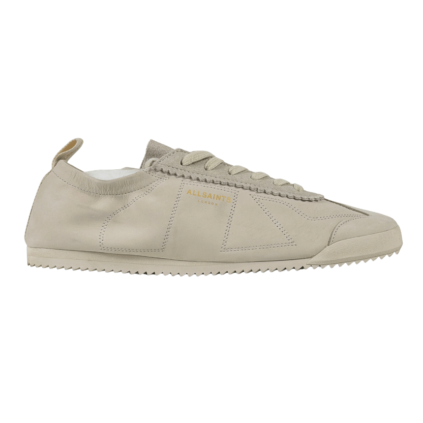 AllSaints Challk White Kenny Low Top Suede Trainers UK 5 EU 38