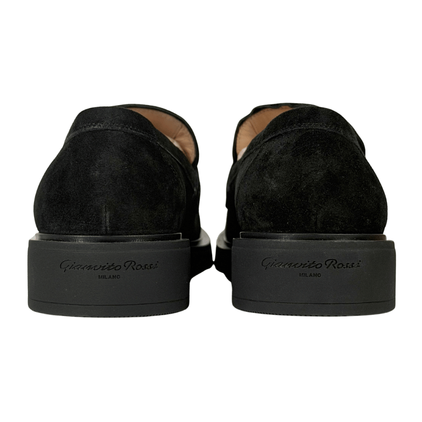 GIANVITO ROSSI Black Harris Suede Loafer UK 3 EU 36