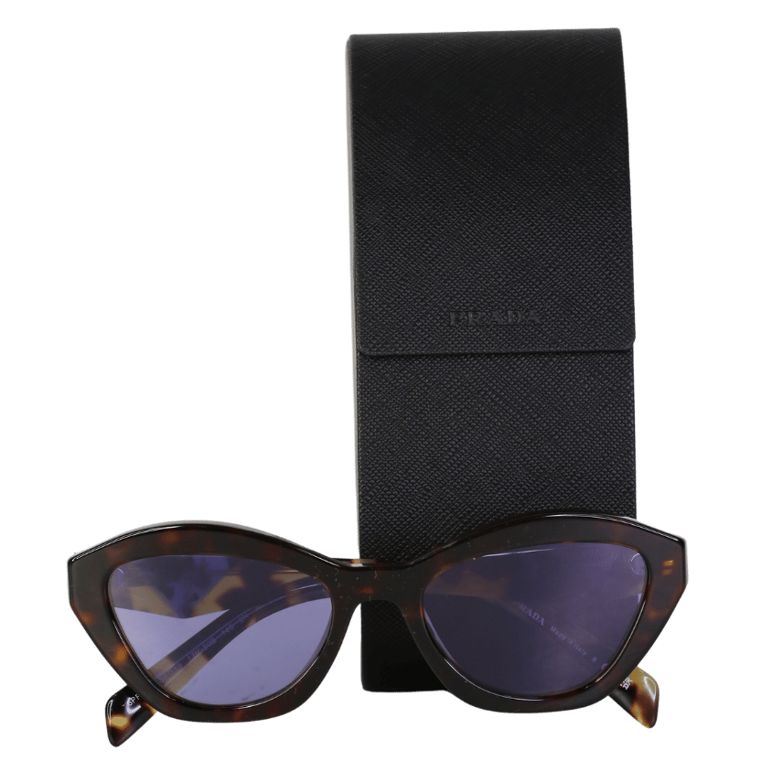 Prada Brown Havana/violet Spr A02 Logo Arm Butterfly Sunglasses in Case