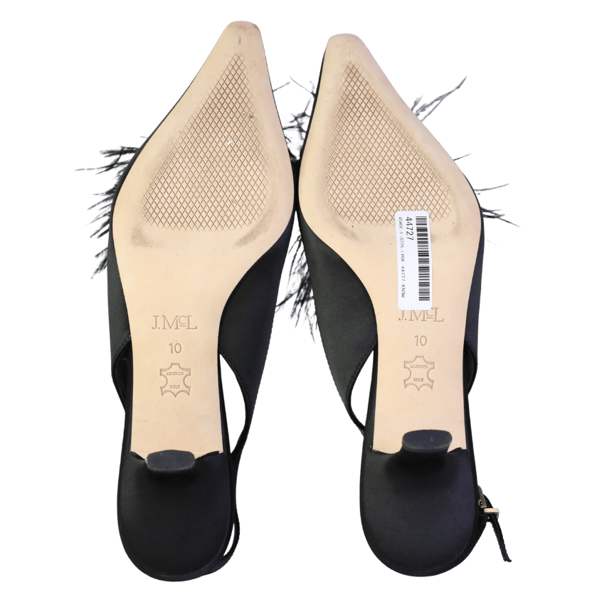 J.Mclaughlin Black Kylie Slingback Heels UK 8 EU 41 👠