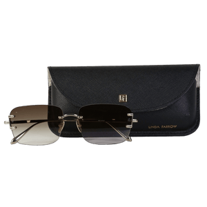Linda Farrow Brown Sasha Square Sunglasses In Mocha One Size