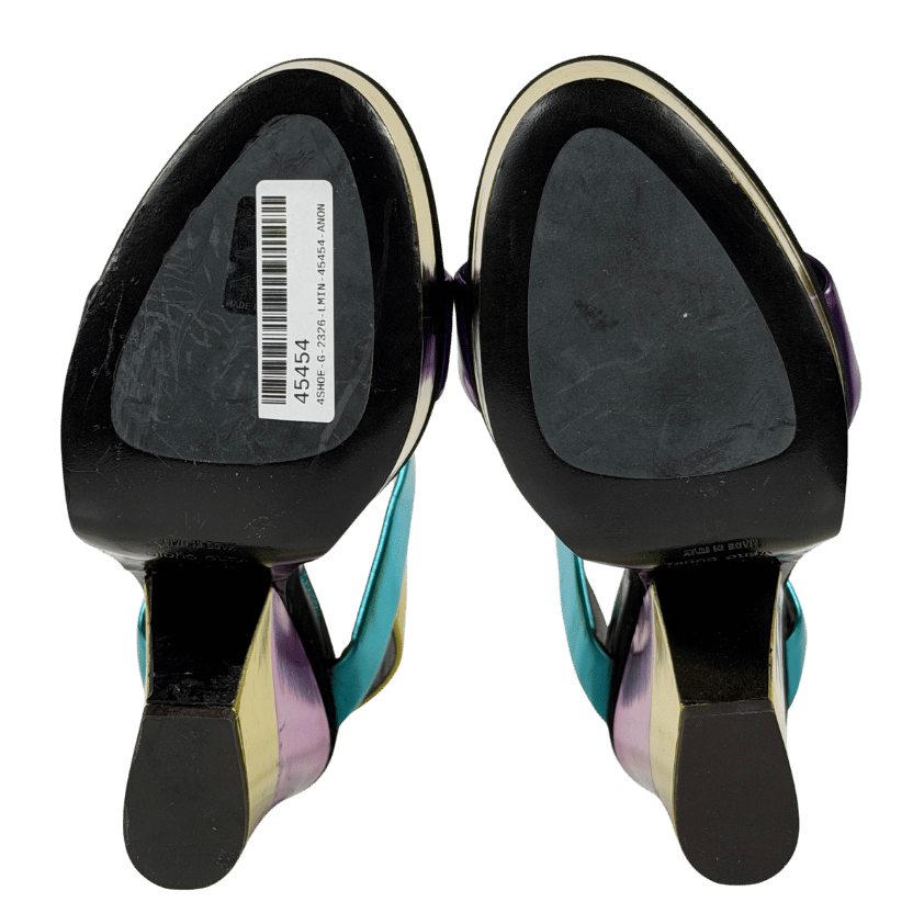 Giuseppe Zanotti Metallic Wedge Sandals UK 8 EU 41