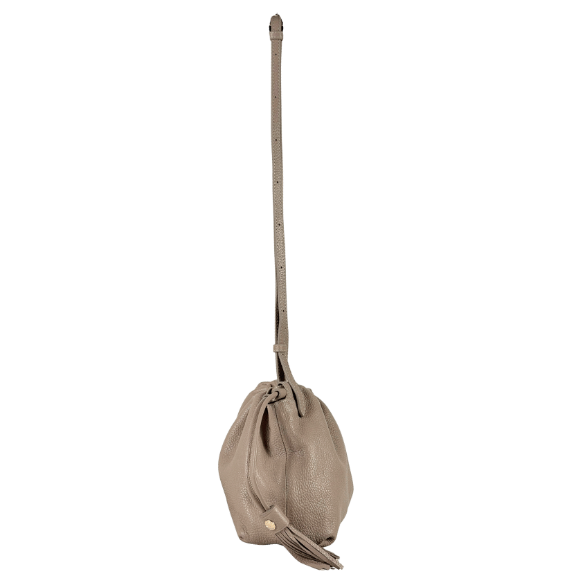 ASPINAL OF LONDON Beige Soho Large Crossbody Pebbled Leather Pouch Bag