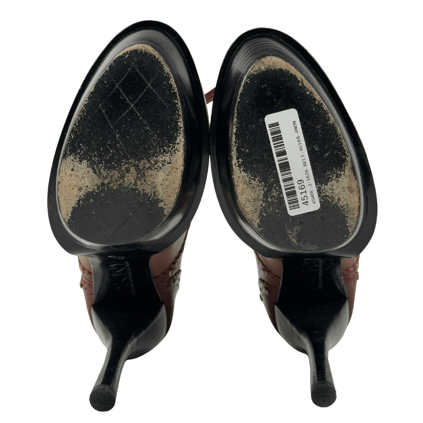 DKNY Brown Platform Brigue Ankle Booties UK 7.5 EU 40.5 👠