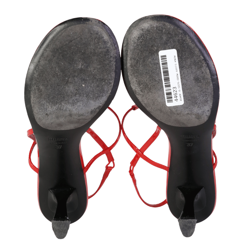 Khaite Linden Red Patent Leather Slingback Sandals UK 4 EU 37 👠