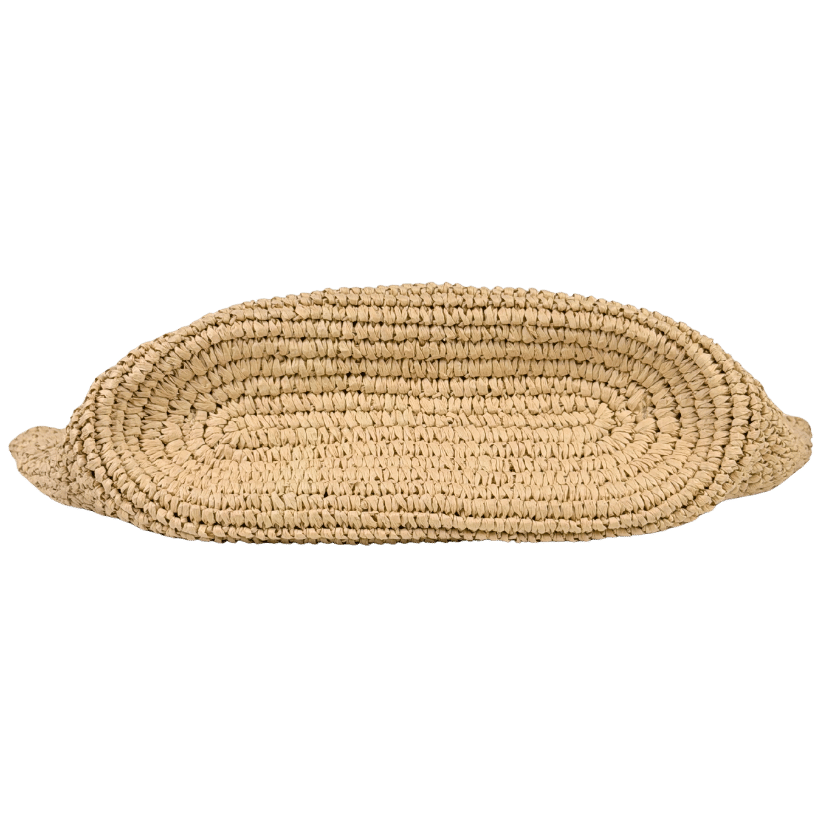 M&S Oversize Straw Bag With Yellow Gold Hardware Detail
