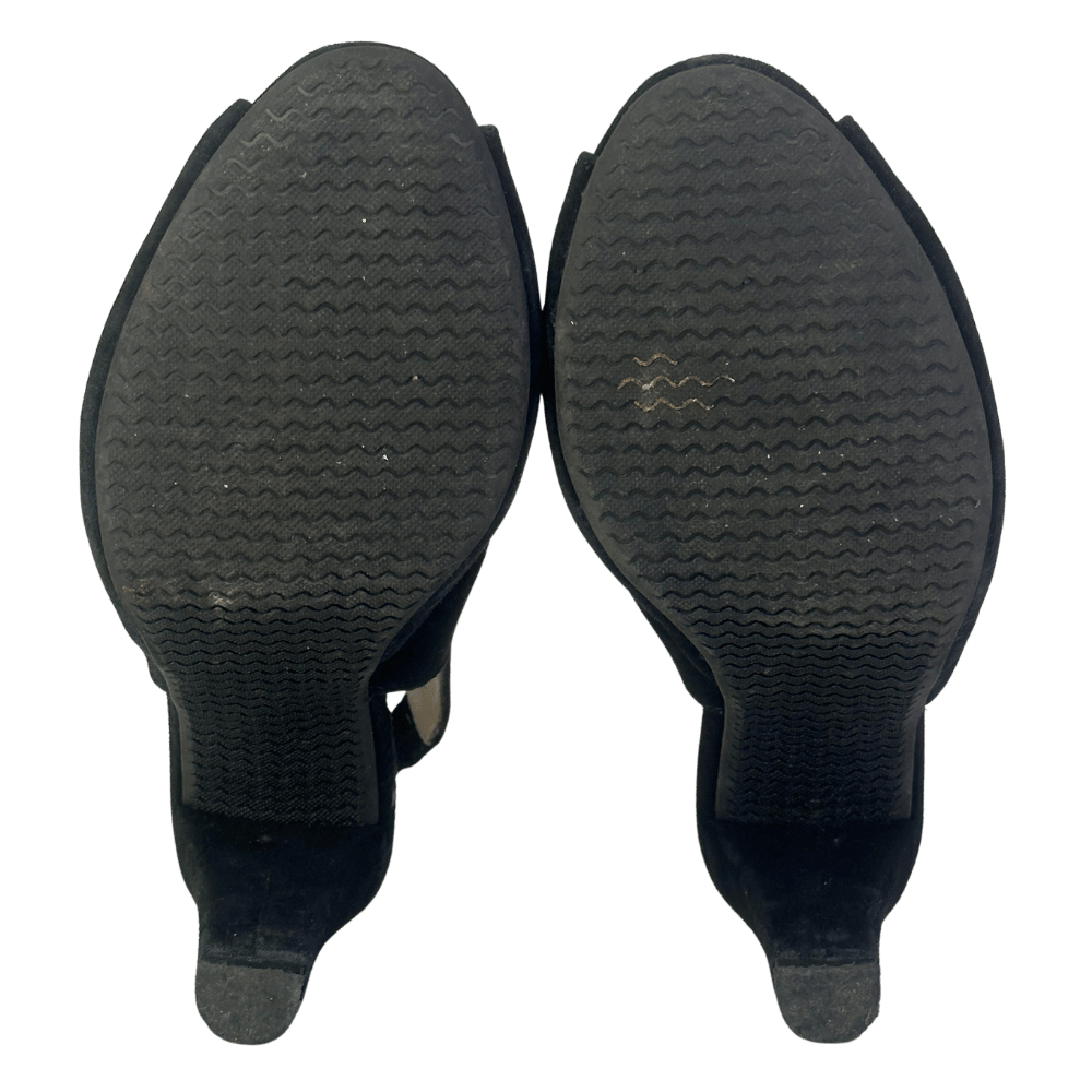 Carvela Black Arabella Suede Sling-back Heels UK 4 EU 37 👠