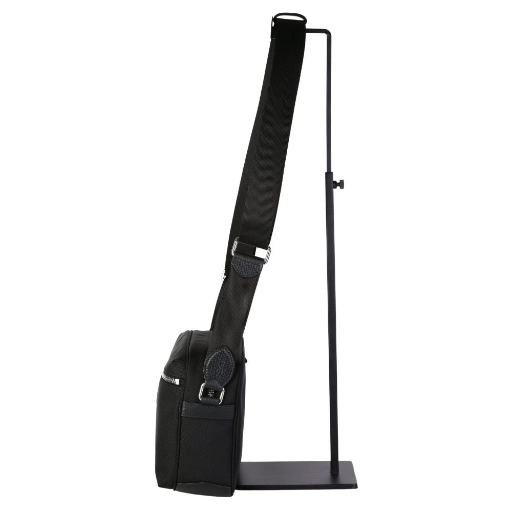 Smythson Black Norton Nylon-canvas And Leather Crossbody Bag