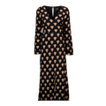 RIXO Black Nora Gold Foil Shell Dress UK S