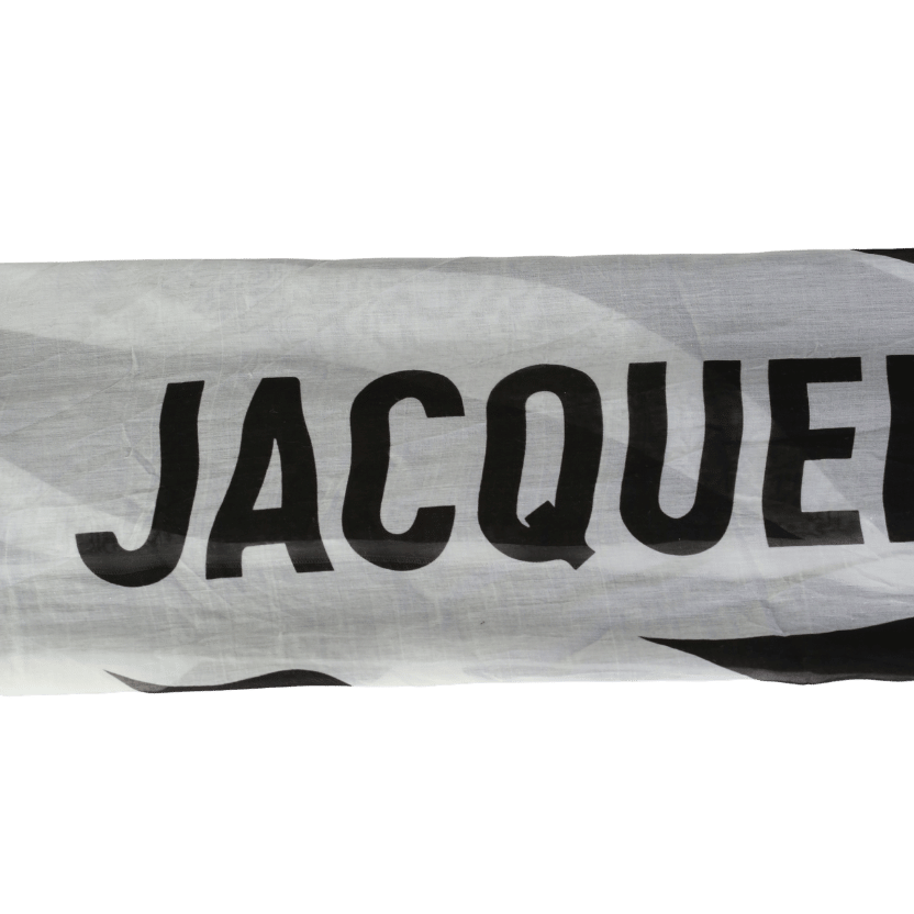 JACQUEMUS Black Zebra Arty Print Sarong One Size