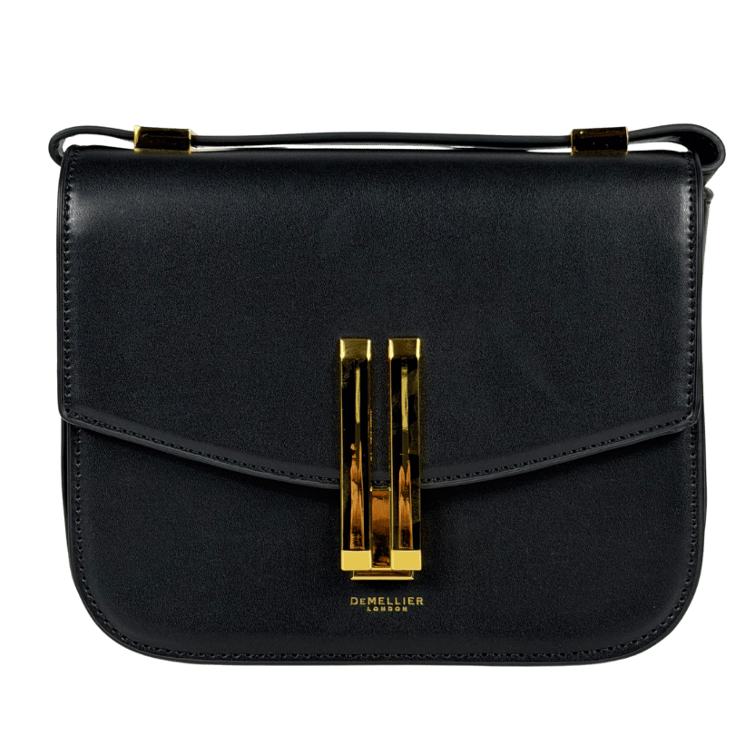 DEMELLIER LONDON The Vancouver Leather Handbag Smooth Black Leather