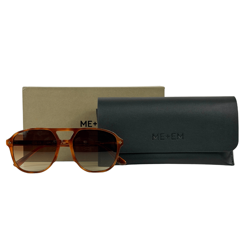 ME+EM Brown Aviator Sunglasses 101896 55 18 150 One Size