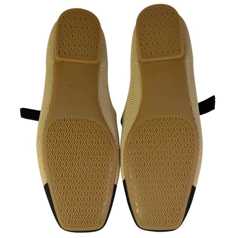 VIVAIA Sustainable Washable Brown Square-toe Mary Jane Flats UK 5.5 EU 38.5 👠