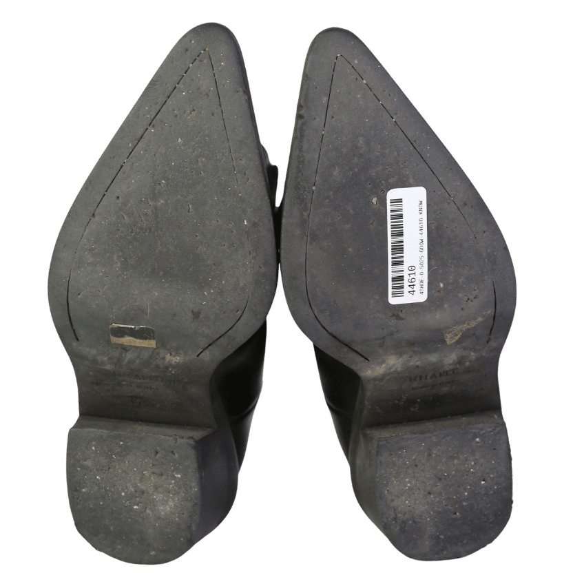 Khaite Black Leather Ankle Boots UK 4 EU 37 👠