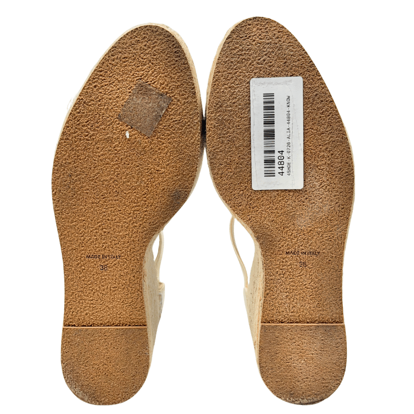 Eleanor Wellesly Cream Amore Wedge Espadrilles UK 5 EU 38 👠