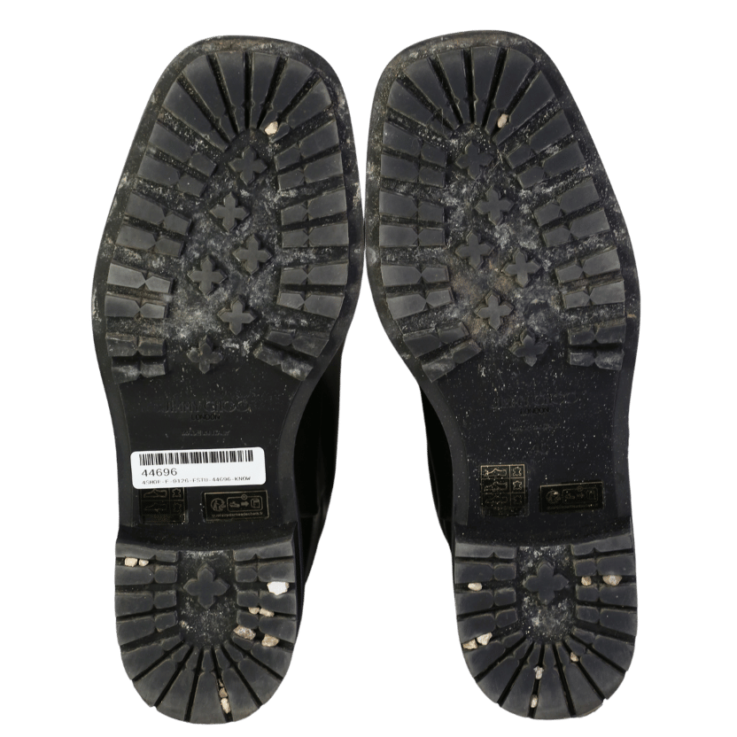 Jimmy Choo Black Brooklyn 50 Leather Knee-high Boots UK 7 EU 40 👠