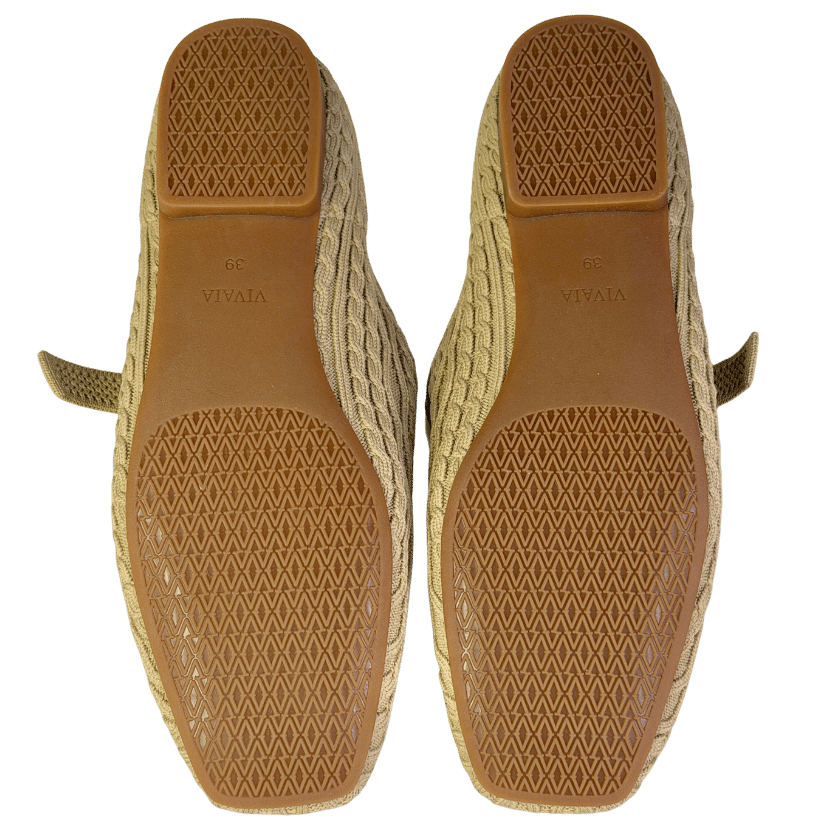 VIVAIA Sustainable Washable Beige Square-toe Mary Jane Flats UK 5.5 EU 38.5 👠