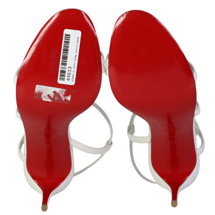 Christian Louboutin White Selima 85 Sandals UK 4 EU 37 👠