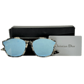 CHRISTIAN DIOR Abstract Light Beige Tortoise Sunglasses In Fold-flat Case  - Mirror Lens One Size