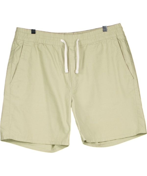 WEEKDAY Beige Drawstring Cotton Shorts UK M