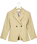 4th & Reckless Beige Reese Cinched Waist Tailored Blazer UK 8