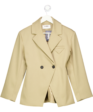 4th & Reckless Beige Reese Cinched Waist Tailored Blazer UK 8