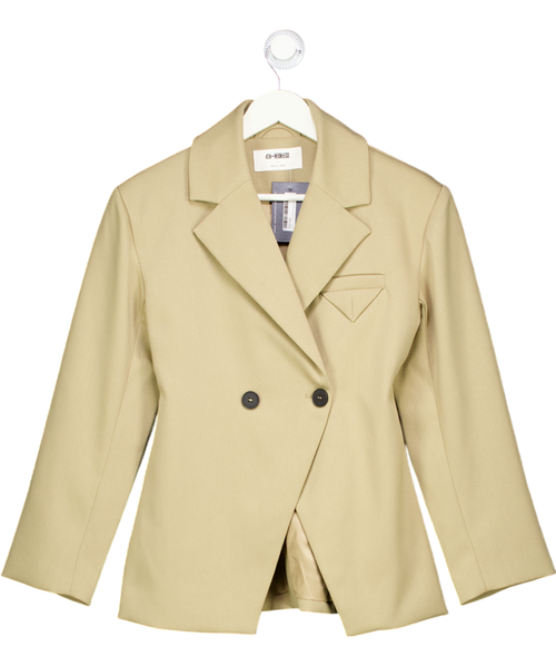 4th & Reckless Beige Reese Cinched Waist Tailored Blazer UK 8