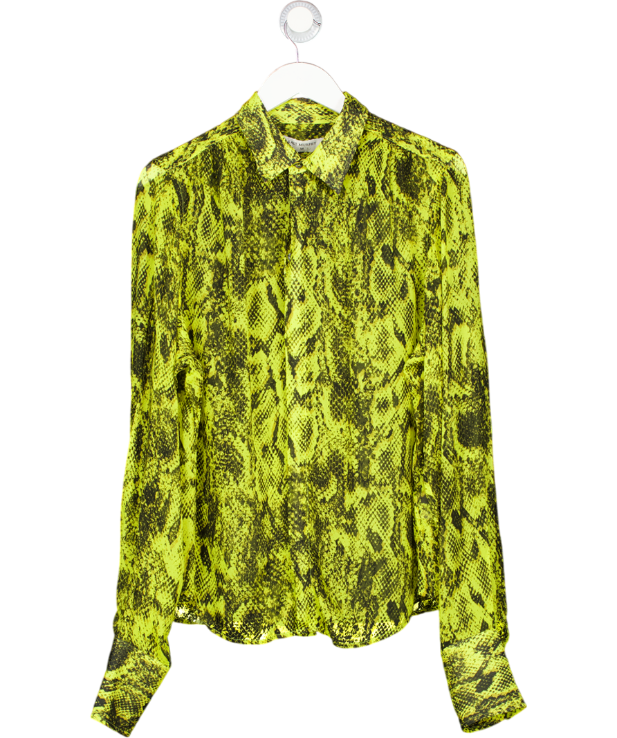 Salt Murphy Yellow Snake Print Shirt UK M