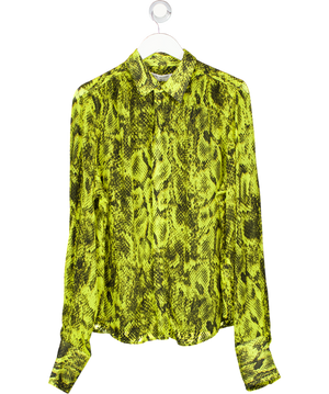 Salt Murphy Yellow Snake Print Shirt UK M