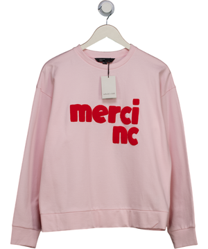 Nobody's Child Pink Organic Cotton Merci Slogan Sweatshirt UK S