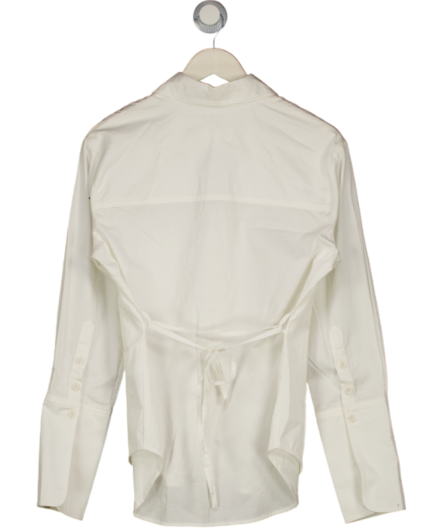 COOSH Ivory White Tie Back Shirt UK XS/S
