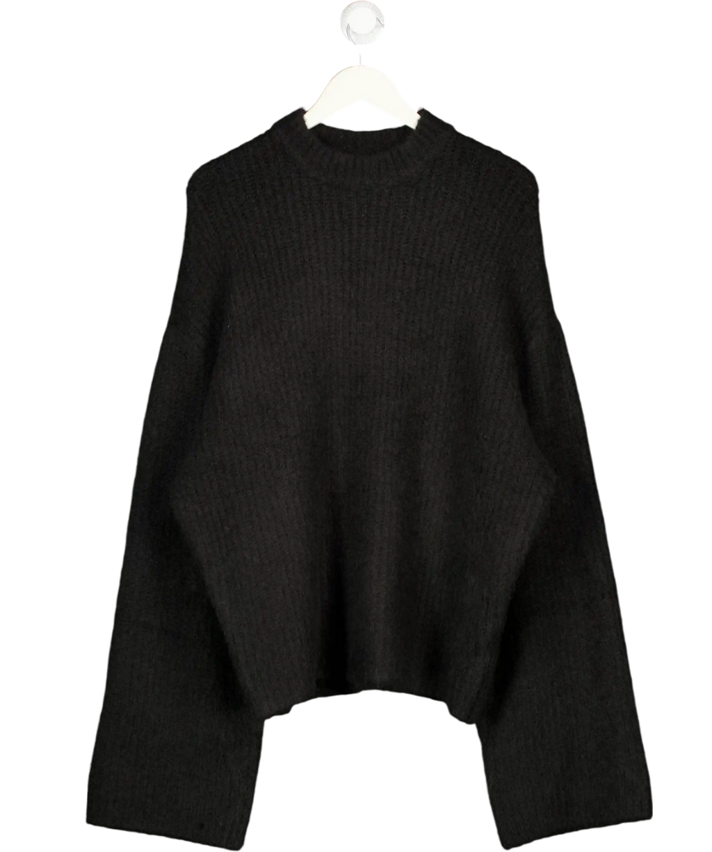 ENTIRE STUDIOS Black Oversize Alpaca Blend Jumper UK XS