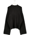 ENTIRE STUDIOS Black Oversize Alpaca Blend Jumper UK XS