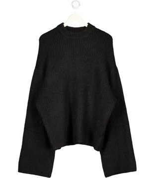 ENTIRE STUDIOS Black Oversize Alpaca Blend Jumper UK XS