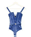 SAMA DANESH Ocean Blue Velvet Shaping One-piece Swimsuit UK S