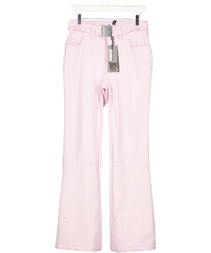 BO + TEE Waterproof Belted Ski Salopettes In Powder Pink UK M