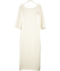 BOA Cream Crochet Knit Off Shoulder Maxi Dress UK S