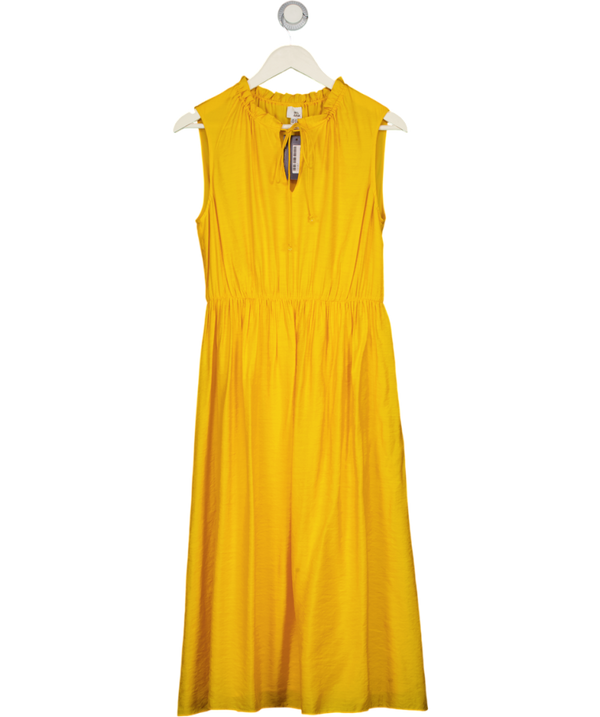 IRIS & INK Marigold Yellow Midi Dress UK 8