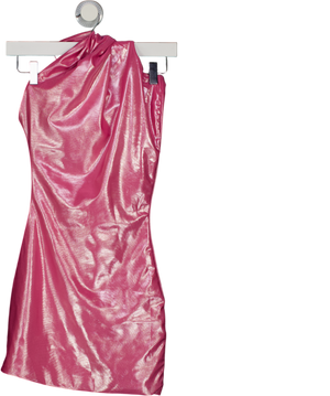 Coucoo Pink Metallic One Shoulder Mini Dress UK S