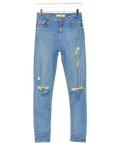 Topshop Blue Distressed Jamie High Rise Skinny Jean W28