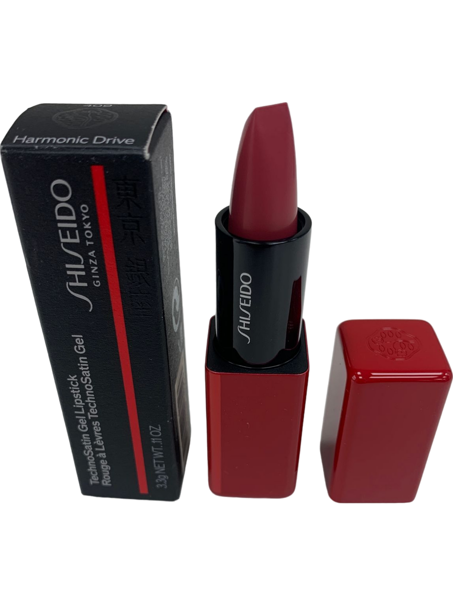 Shiseido TechnoSatin Gel Lipstick 409 Harmonic Drive Satin Finish Hydrating Red