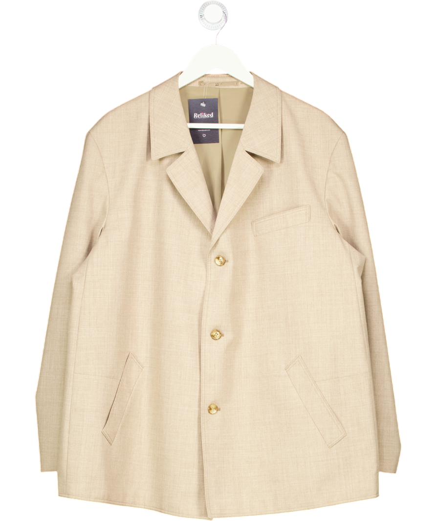 Brown Single Breasted Oversized Blazer UK S/M